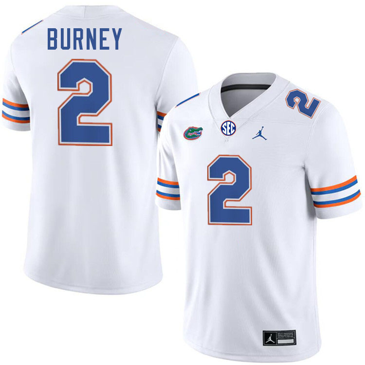 Amari Burney Florida Jersey,Florida Gators #2 Amari Burney Jersey Youth Uniforms-White